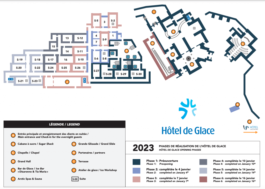 Plan - Hôtel de Glace 2023