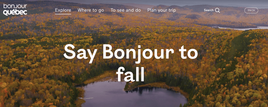 Bonjour Québec Autumn Fall colors