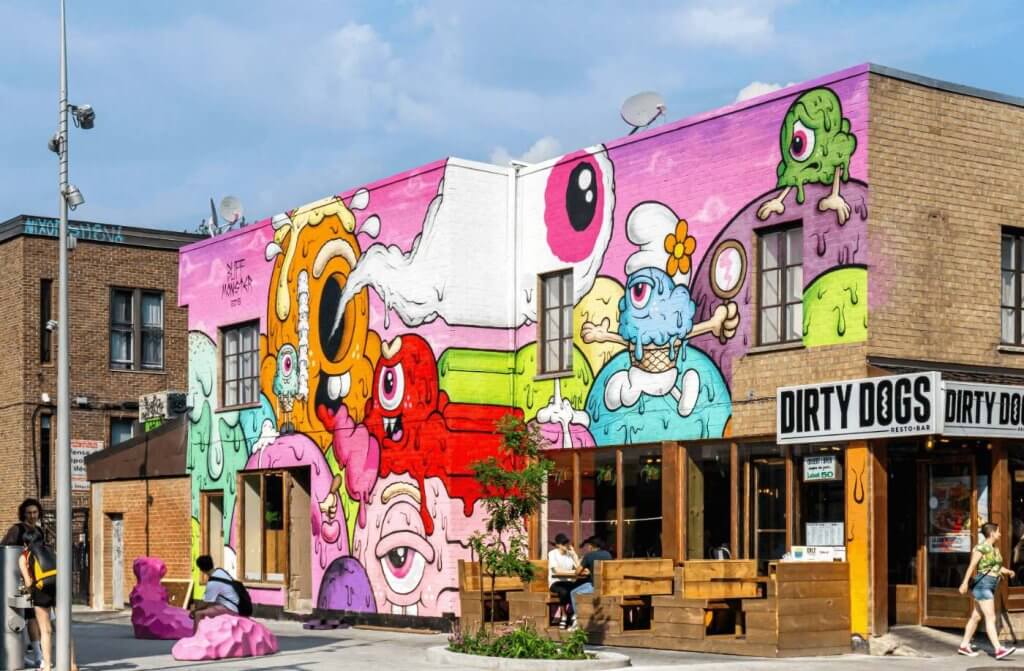 Rue résidentielle d'un quartier de Montréal